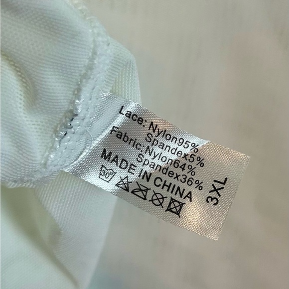 New Brabic White Lace Tummy Control Shaper Bodysuit / 2XL - Picture 8 of 12